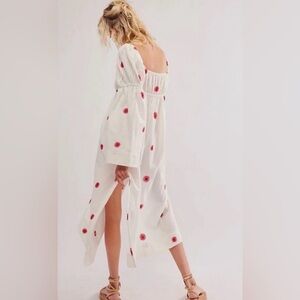 Free People Emory Embroidered Midi Dress